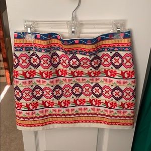 Francesca’s embroidered mini skirt